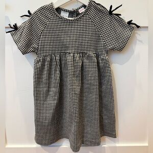 Zara Classic Black and White Checkered Kids Dress